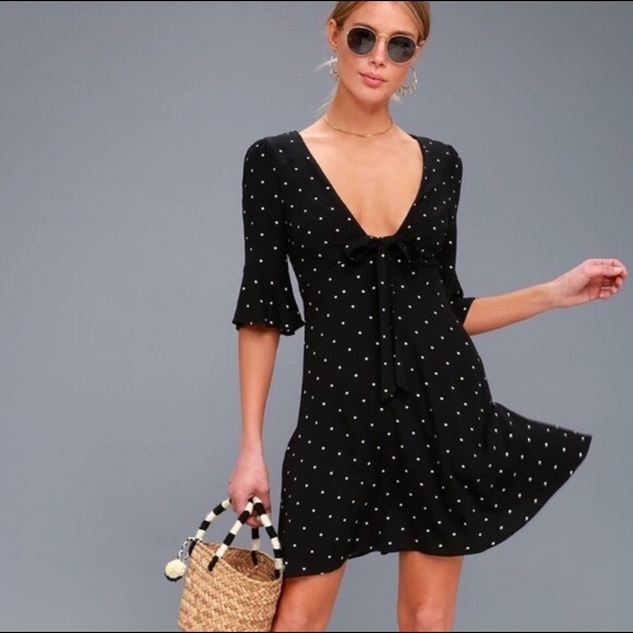 Free People Dresses & Skirts - Free People All Yours polka dot a line mini dress